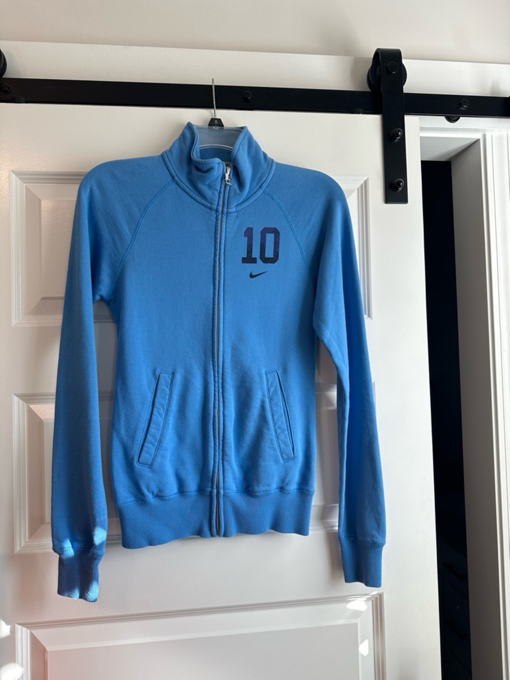 Nike Light Blue Full-Zip Track Jacket with '10' Detail